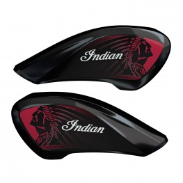 Tank Covers in Gloss Black with Graphics, Pair 2884143-1545