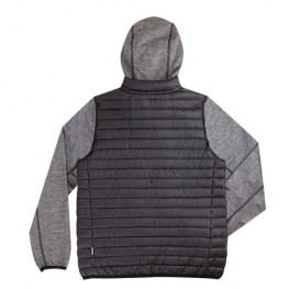 Men's Full-Zip Quilted Down Hoodie Sweatshirt -Gray Size 3XL 286756714